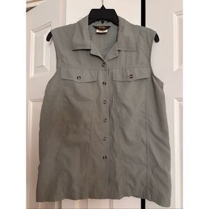 REI Sage Green Sleeveless Hiking Shirt
